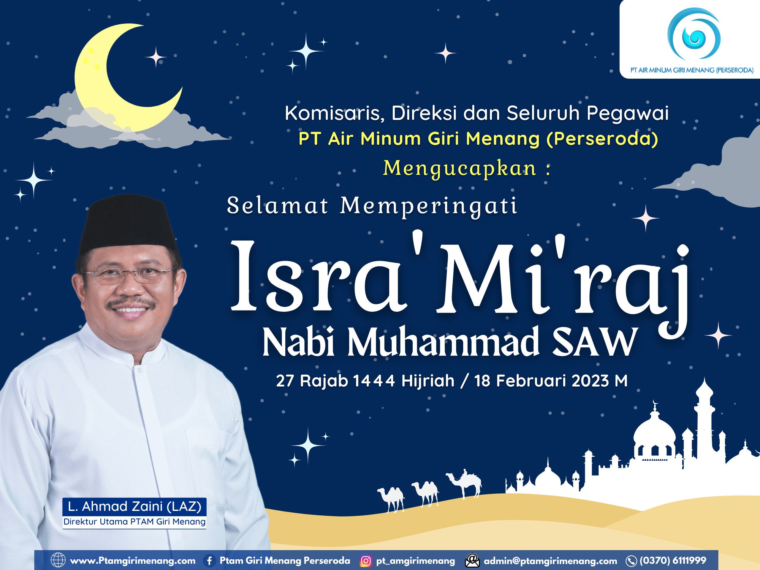 Selamat Memperingati Isra' Mi'raj 27 Rajab 1444 H