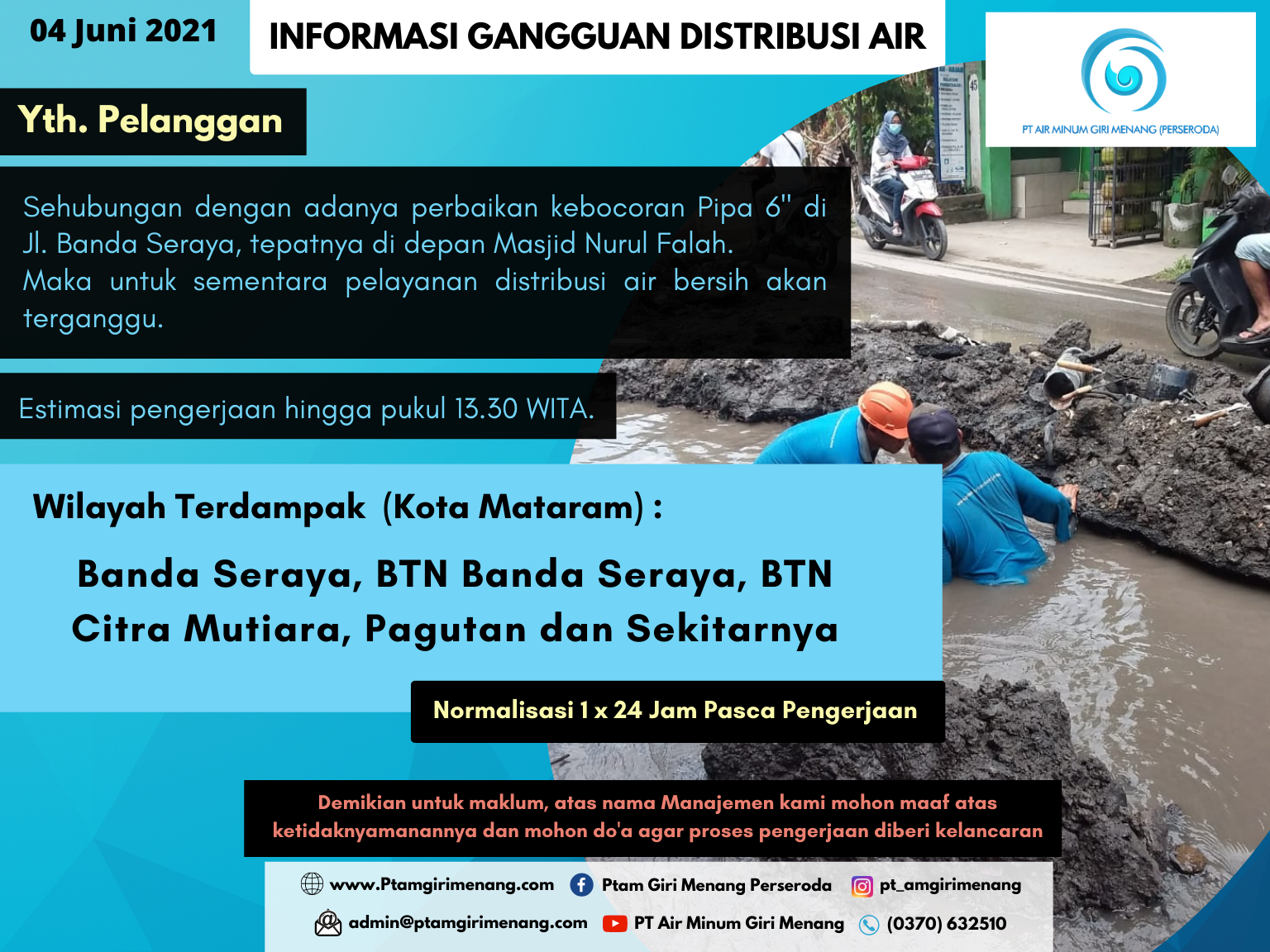 Informasi Gangguan Distribusi Air