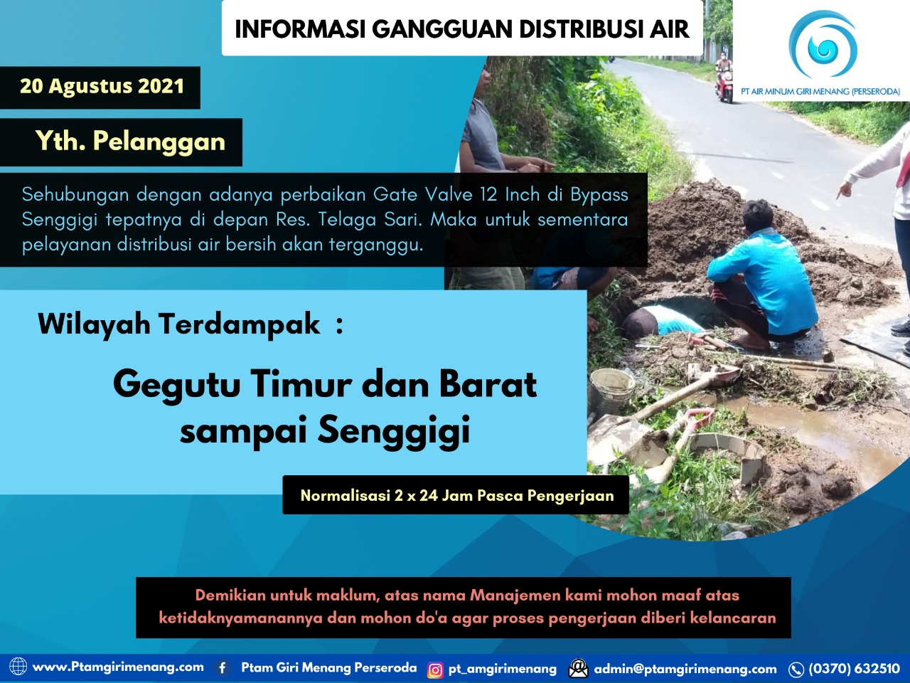Informasi Gangguan Distribusi Air