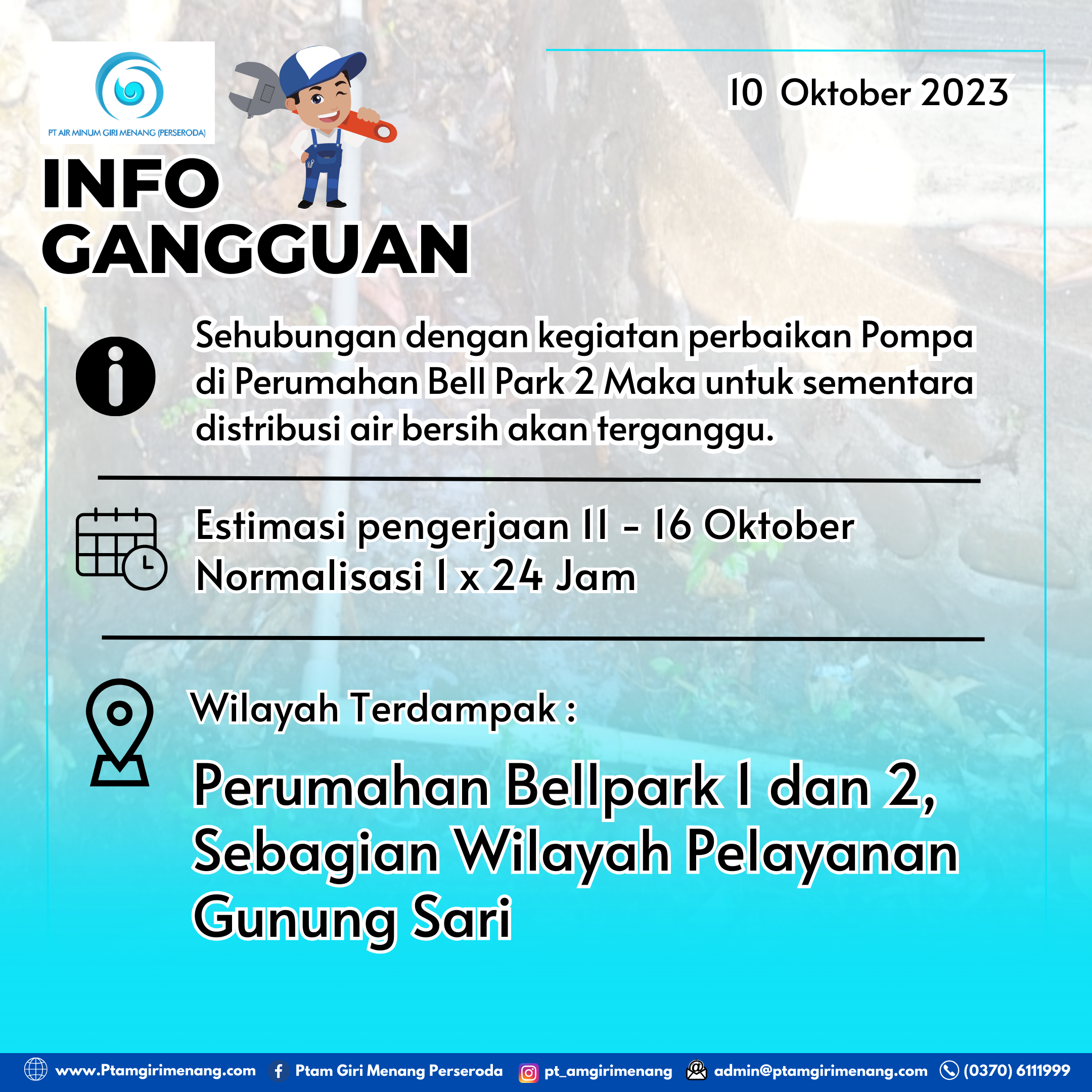 Informasi Gangguan Distribusi Air