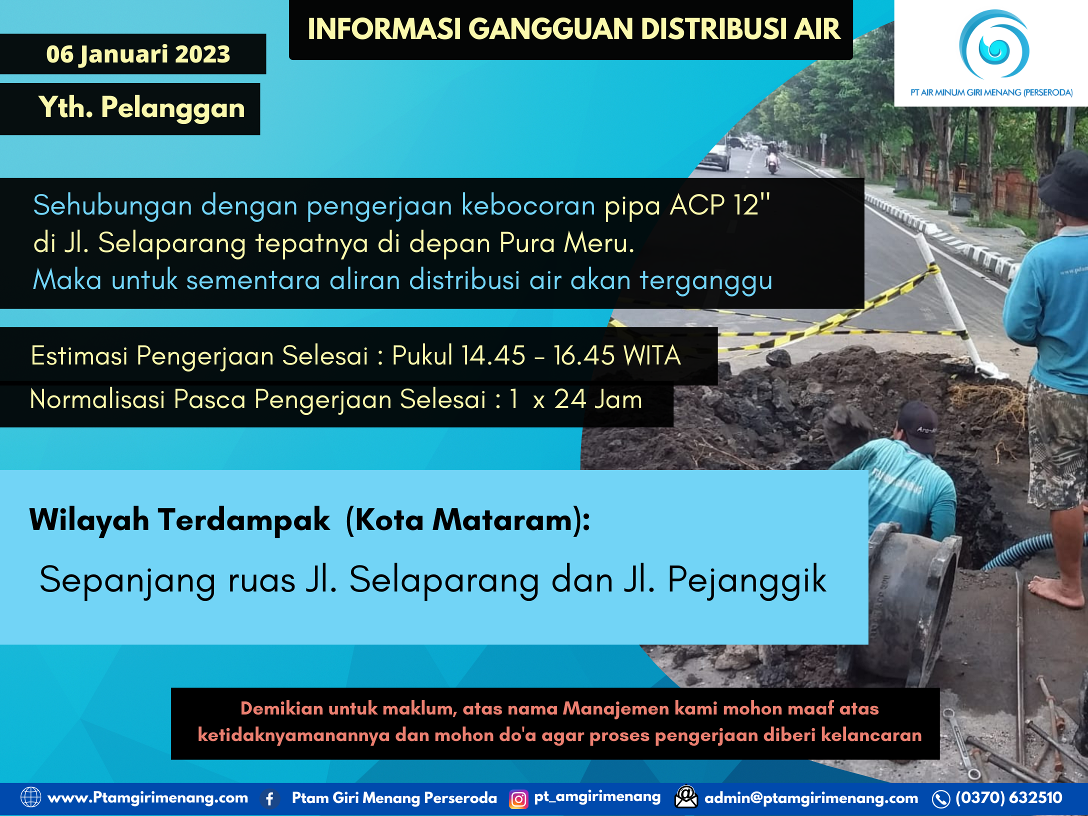 Informasi Gangguan Distribusi Air