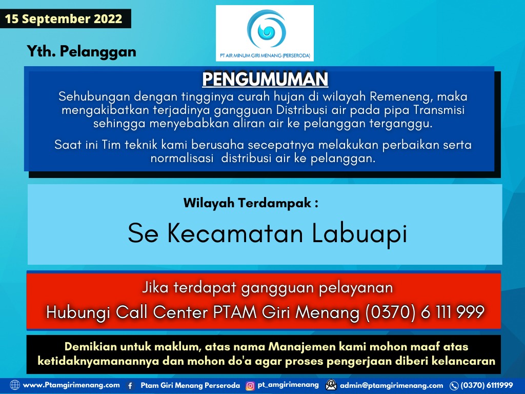 INFORMASI GANGGUAN DISTRIBUSI