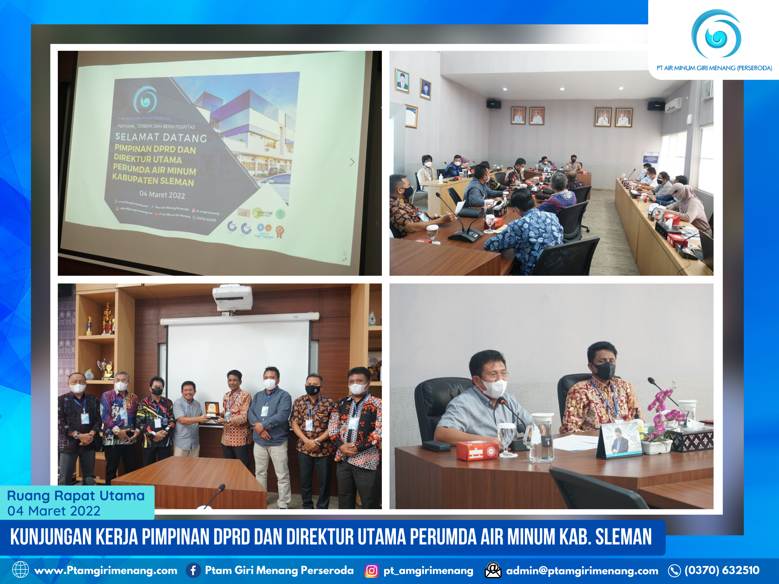 ZAINI SAMBUT KUNJUNGAN KERJA KETUA DPRD KABUPATEN SLEMAN DAN ROMBONGAN