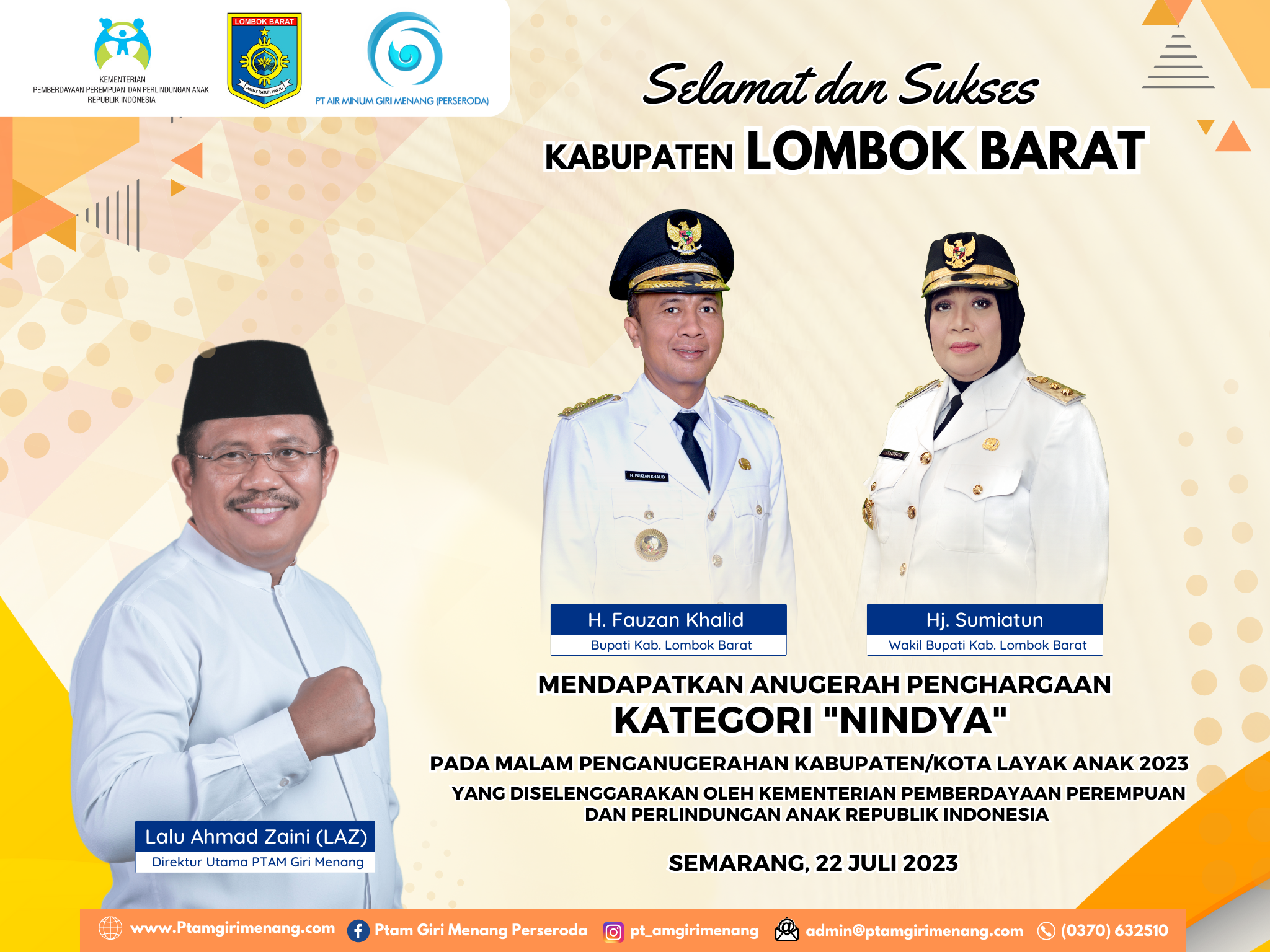Selamat Kepada Kabupaten Lombok Barat