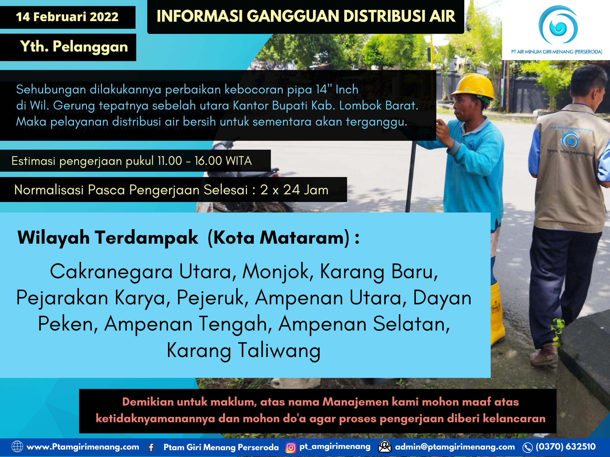 Informasi Gangguan Distribusi Air