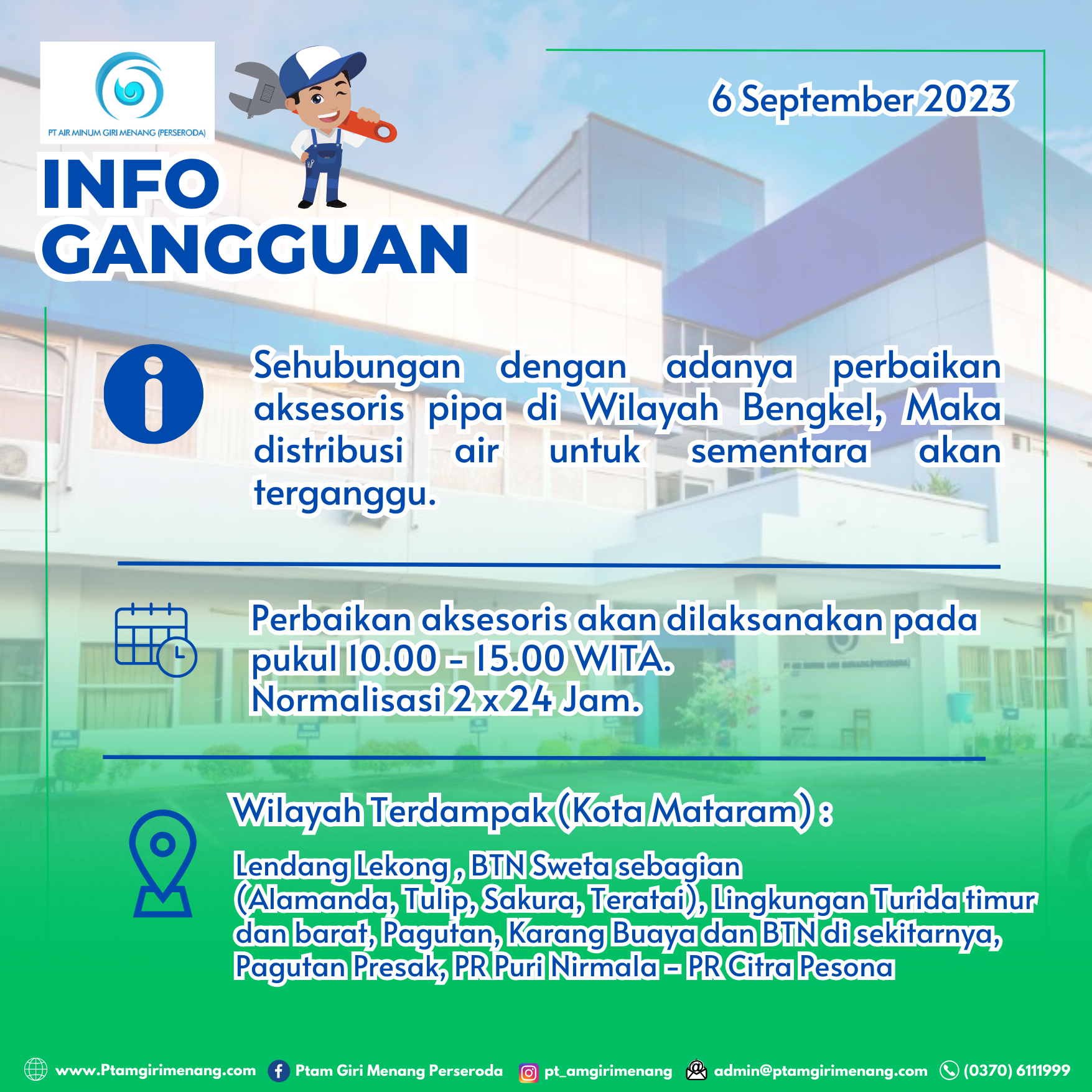 Informasi Gangguan Distribusi Air