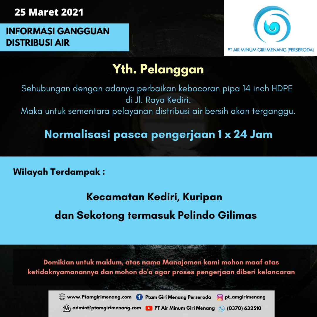 Informasi Gangguan Distribusi Air