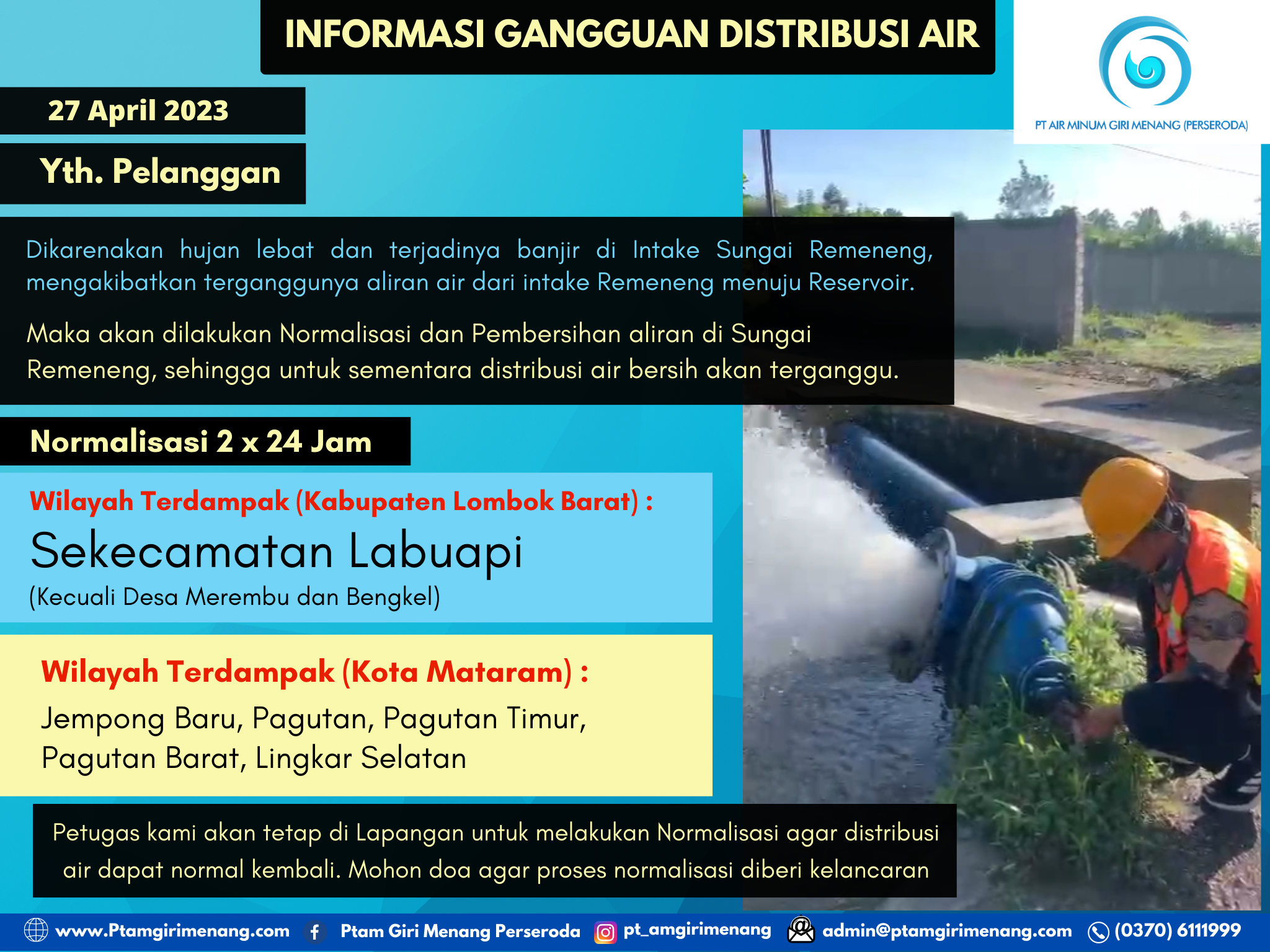 Informasi Gangguan Distribusi Air