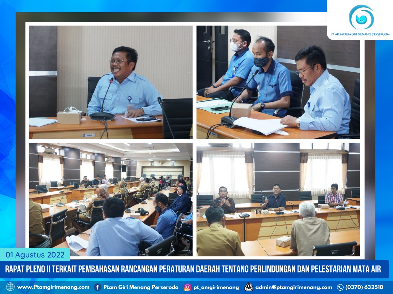 AGENDA DENGAR PENDAPAT DARI INSTANSI TERKAIT UNTUK PENYEMPURNAAN RAPERDA PERLINDUNGAN DAN PELESTARIAN MATA AIR