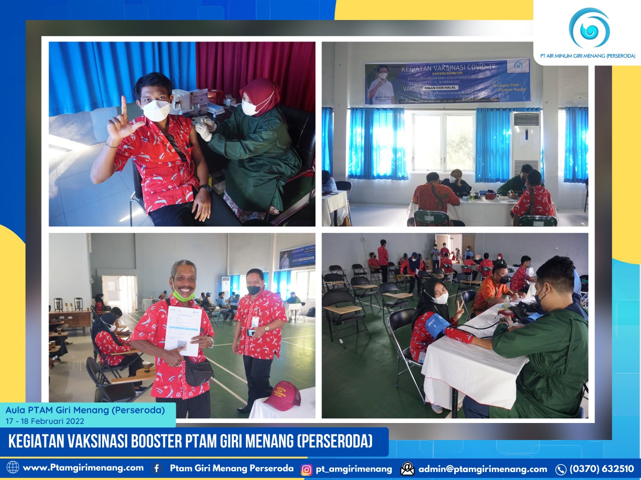PTAM GIRI MENANG (PERSERODA) LAKUKAN VAKSINASI BOOSTER DI LINGKUP PERUSAHAAN