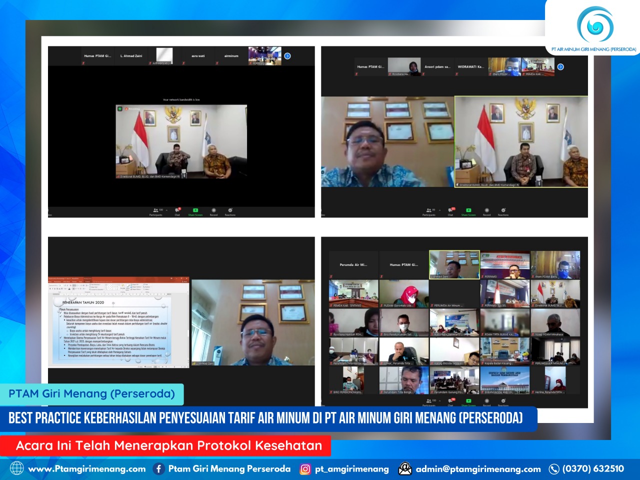 DALAM RANGKA PERSIAPAN PENETAPAN TARIF AIR MINUM, KEMENTERIAN DALAM NEGERI  MELAKUKAN SOSIALISASI KEPADA SELURUH BUMD AIR MINUM SELURUH INDONESIA