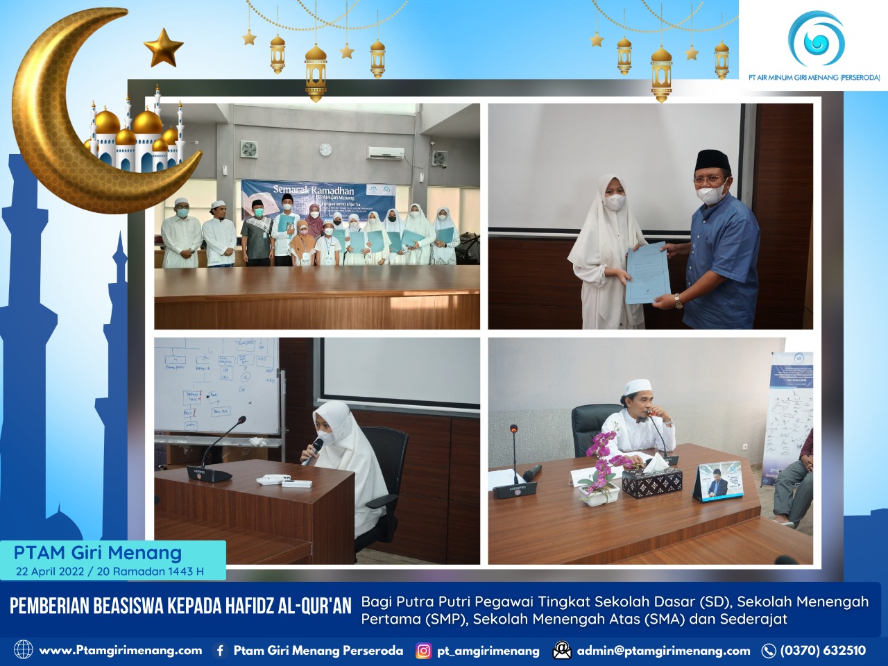 SEMARAK RAMADHAN, PEMBERIAN BEASISWA HAFIDZ AL-QUR’AN OLEH ISPAM