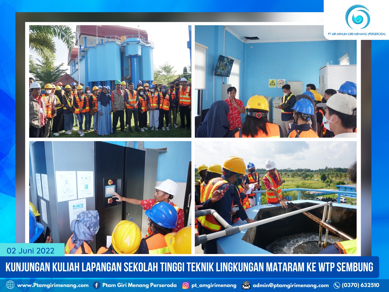 WTP SEMBUNG MENJADI TEMPAT EDUKASI PENGOLAHAN AIR OLEH MAHASISWA