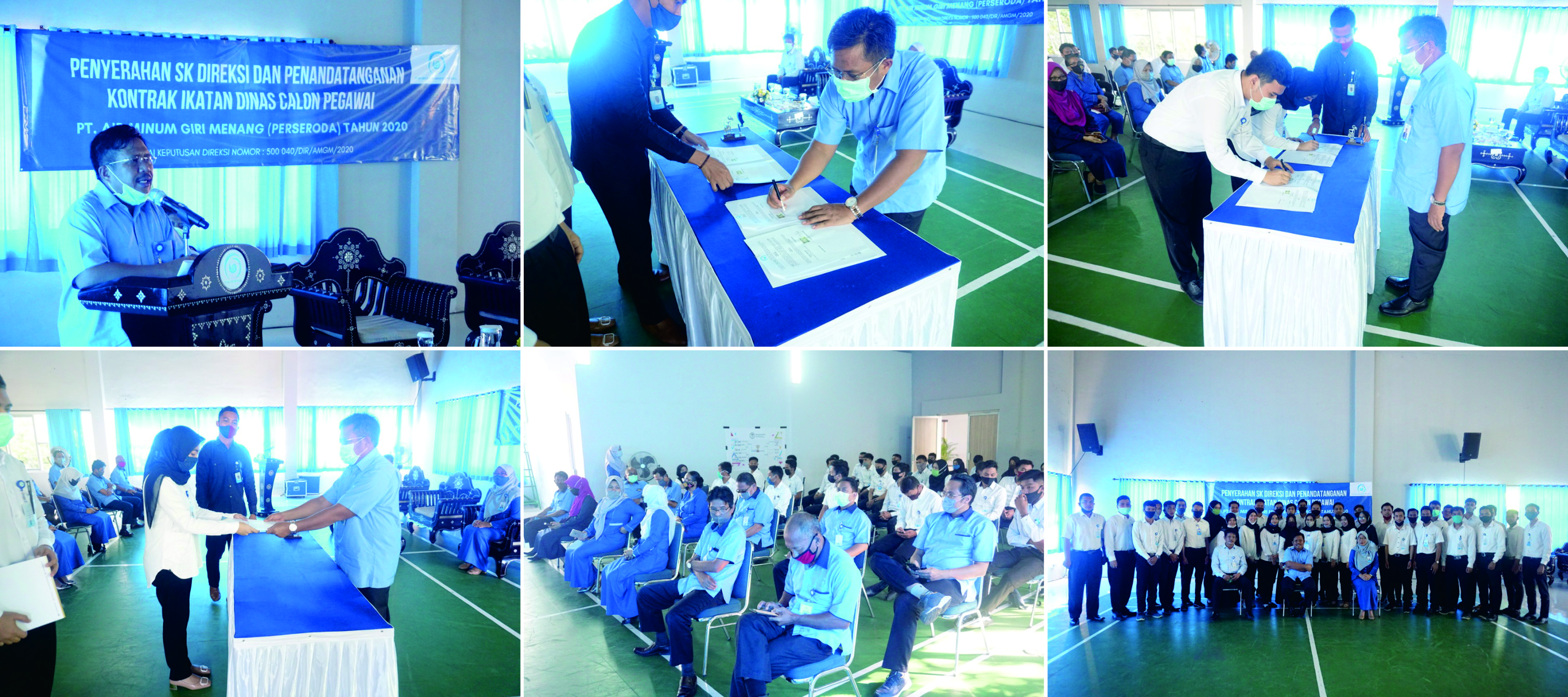 Penyerahan SK Calon Pegawai Baru PT Air Minum Giri Menang (Perseroda)