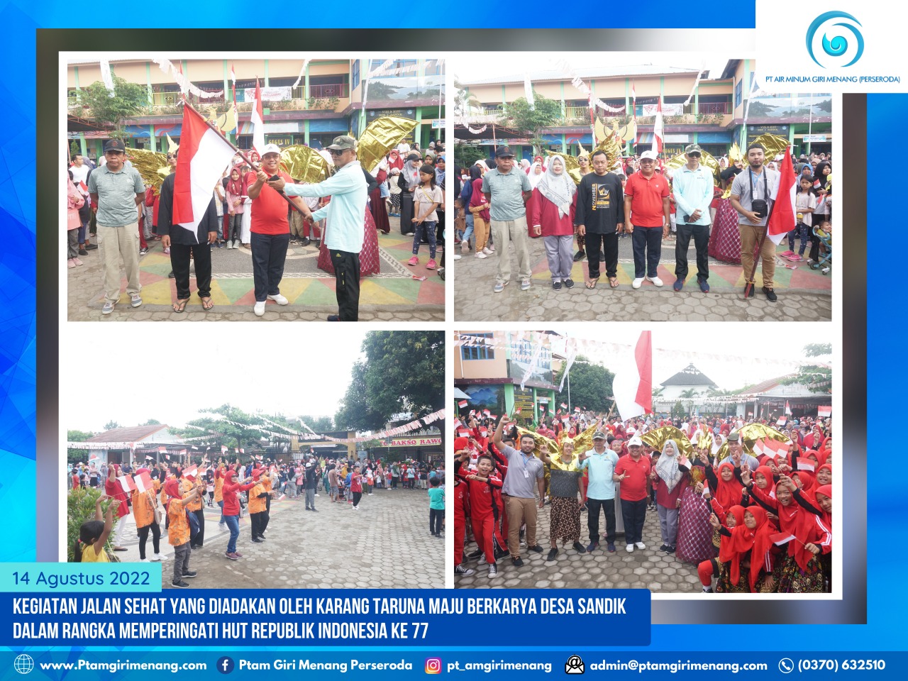 DIRUT PTAM GIRI MENANG (PERSERODA) MEMBUKA KEGIATAN JALAN SANTAI DI DESA SANDIK