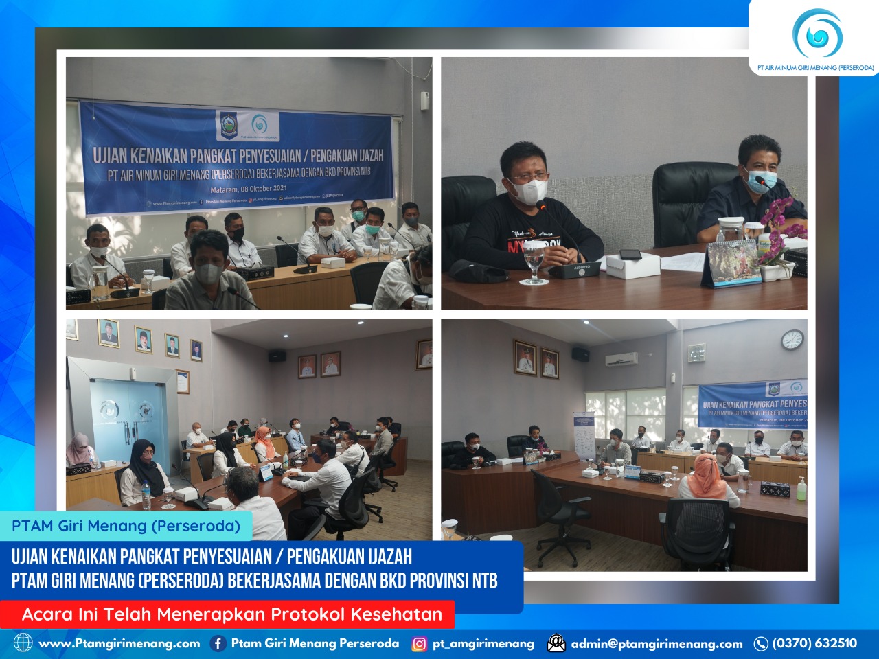 PTAM GIRI MENANG (PERSERODA) MENYELENGGARAKAN UJIAN PENYESUAIAN / PENGAKUAN IJAZAH UNTUK PEGAWAI