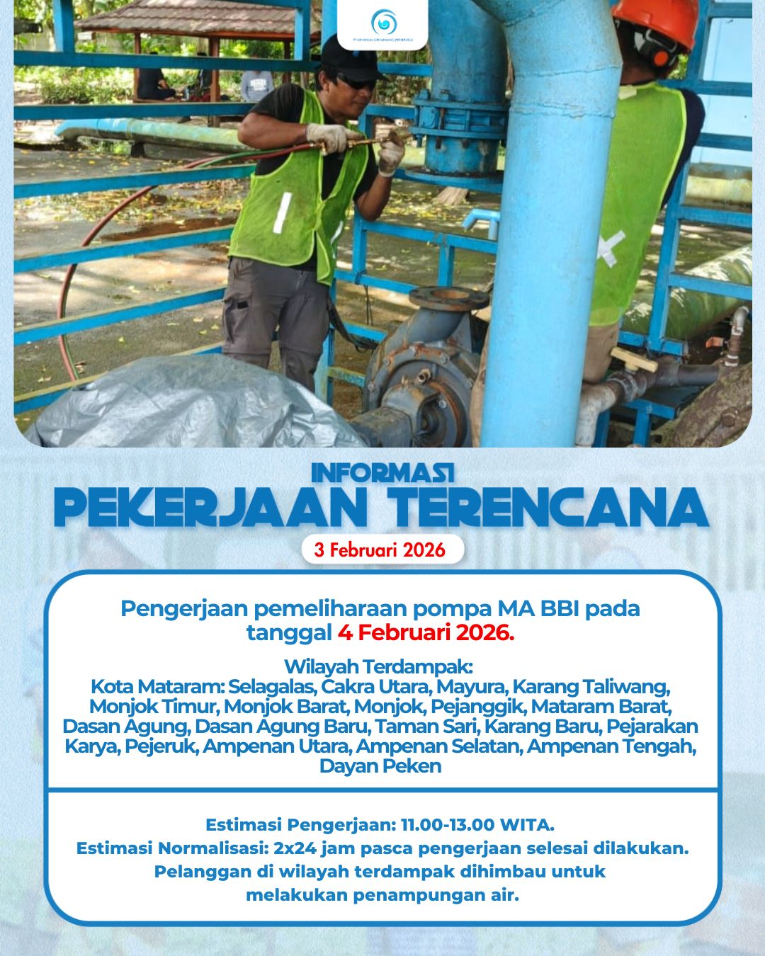 pemeliharaan pompa MA BBI 